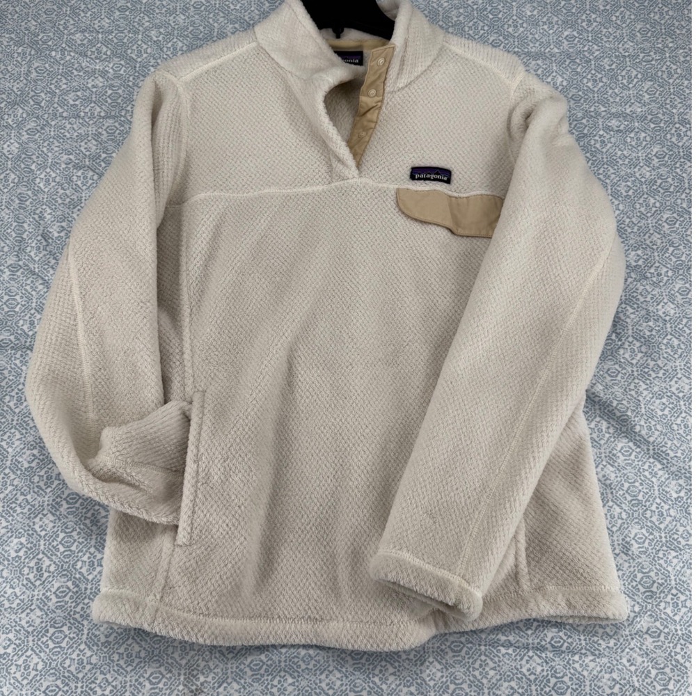 Patagonia Re-Tool Snap-T Fleece Pullover Cream Oatmeal XL 25443 FA18